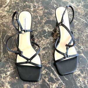 Saks Fifth Avenue High Heels Strappy Square Toe Sandals/Size 8.5